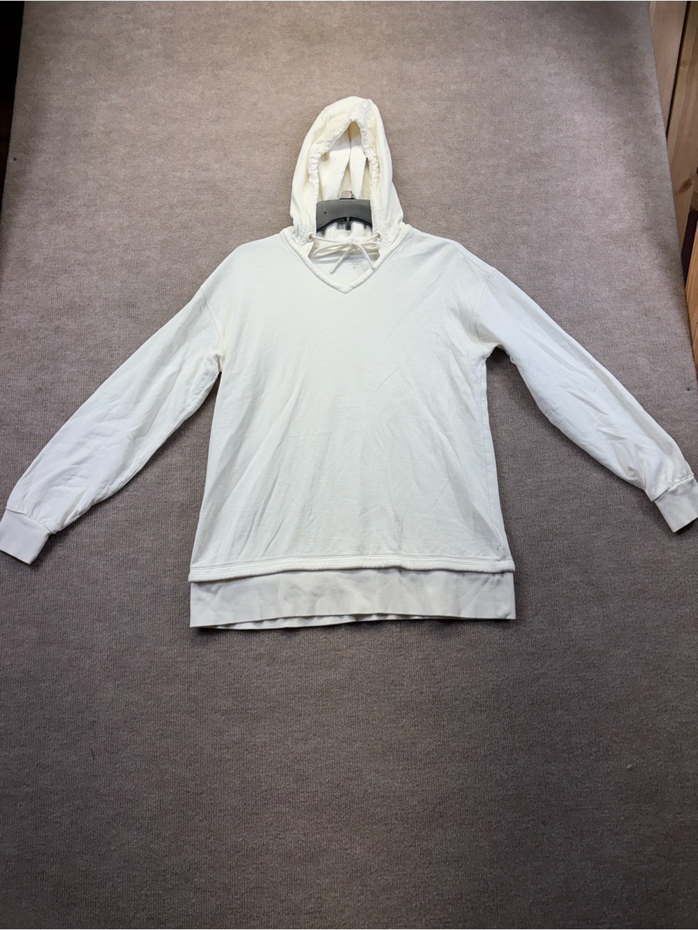 Athleta White V Neck Hoodie Size XS